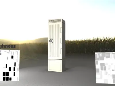 Electrical Distribution Cabinet 132 Low-poly 3D model