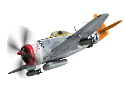 Republic P-47D Thunderbolt - Helen Jo 3D model