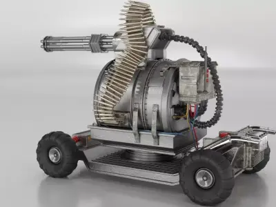 Robat gun Low-poly 3D model