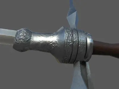Epee 2 sword Low-poly 3D model