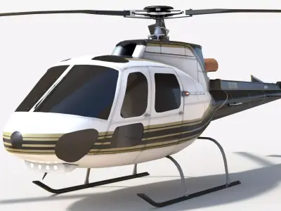 Helicopter Low-poly 3D model