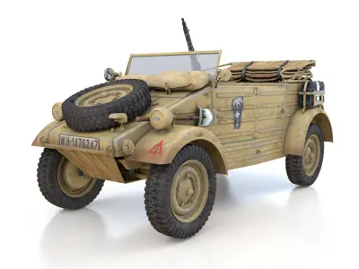 VW - Typ 82 - Kuebelwagen - 15 Panzer Division 3D model