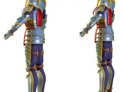 Subdivision 3D Women The Heavy Knight Low-poly 3D model