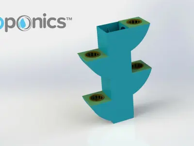 Planter - 3Dponics Herb Garden Free 3D print model