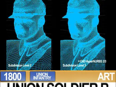 Civil War Union Soldier B Infantry 3D model