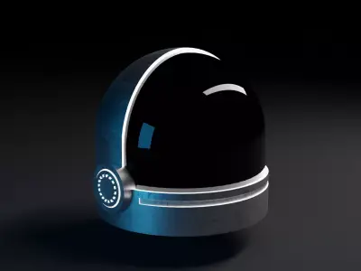 Space Helmet Free low-poly 3D model