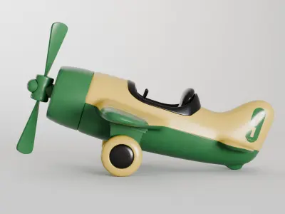 Toy Plane Collection Set 3D model
