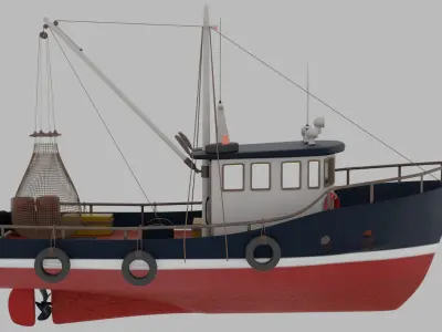Trawler 3D model 3D model