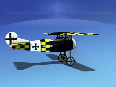 Fokker DVIII V05 3D model