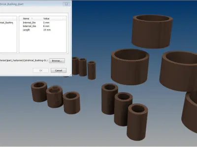 Cyl Bushing Ipart Factory Free 3D model