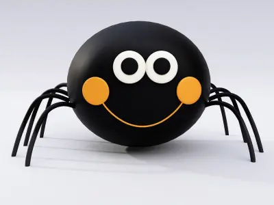 Cute spider low poly 3d model 1 3D model