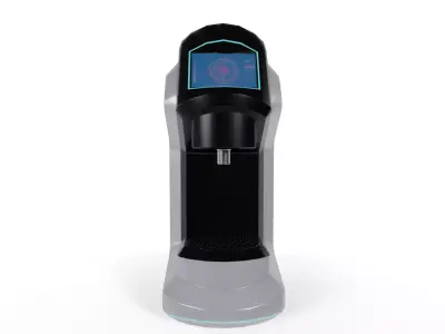 Sci-Fi Coffee Maker Machine Low-poly 3D model