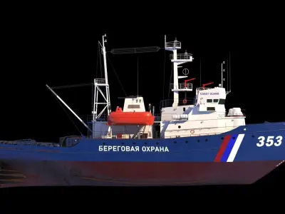Border patrol ships project 745p  3D model
