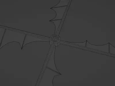 WindMill Skin Sails Free low-poly 3D model