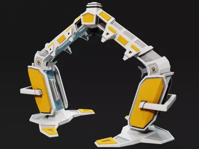 SciFi RTS Structure - Teleportal Low-poly 3D model