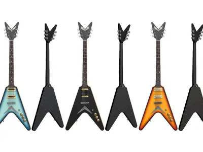 Electric Guitar Part 6 Low-poly 3D model