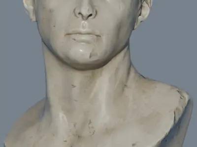 4K High Polly Ancient Roman Marble Statue 3D model