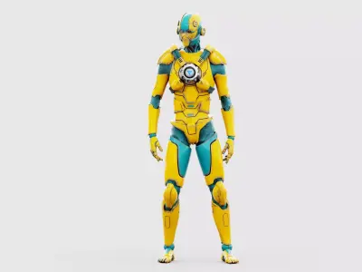 CYBORGTOPIA B-11  Rigged for Unreal Engine - Unity - MIXAMO 3D model