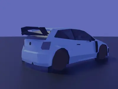 Low Poly WRC Rally Car Free low-poly 3D model