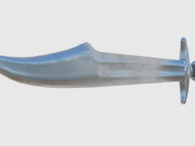 Falchion Sword - Game Ready Low-poly 3D model