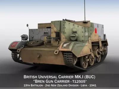 Bren Gun Carrier MK I - BUC - T12505 3D model