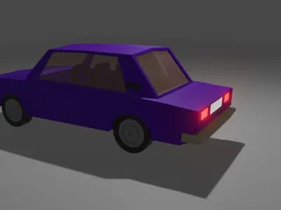 VAZ-2107 LowPoly car Free low-poly 3D model