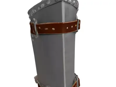 BattleWorn Steel Vambrace 3D Model 3D model