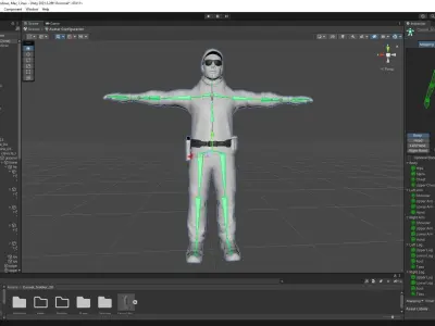 Casual Soldier 20 Low-poly 3D model