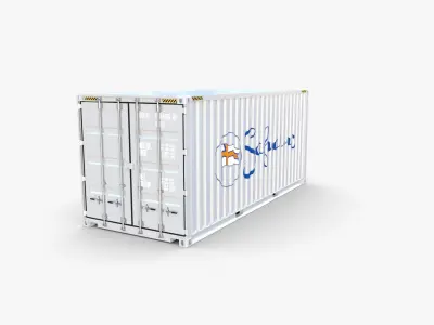 20ft Shipping Container Safmarine v1 3D model