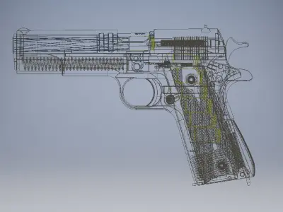 m1911 semi-automatic-pistol 3D model