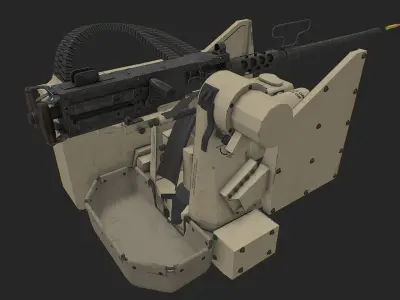 CROWS KONGSBERG M2 Low-poly 3D model