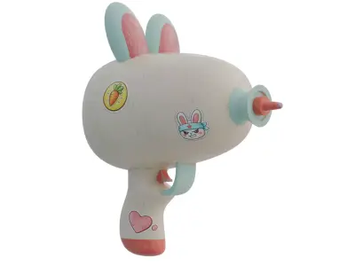 Stylized Bunny Blaster Low-poly 3D model