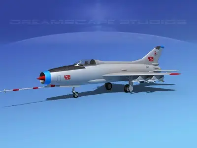 MIG-21 Fishbed V13 3D model