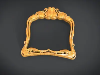 Simple Frame Ornament Furniture Low-poly 3D model