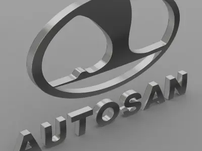 autosan logo 3D model