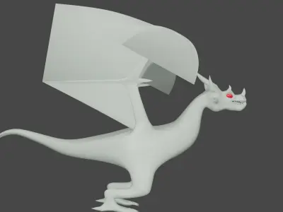 Dragao dragon with wings 3D model