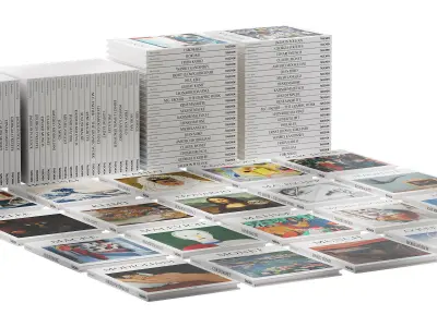 050 Decorative books set 09 Basic Art Series PART 04 3D model