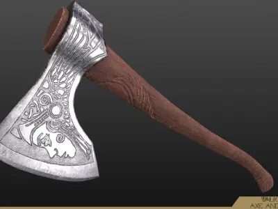 Viking Axe Low-poly 3D model