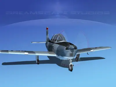 Beechcraft T-34 Mentor V08 USAF 3D model