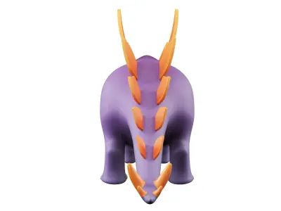 Cartoon Dinosaur Stegosaurus 3D model