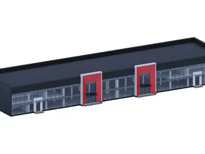 Car Shop Building 3D model