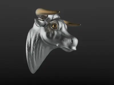 Bull Head Low-poly 3D model