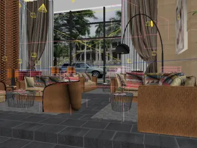 Five Star Hotel Urban Resort Lounge 3D model