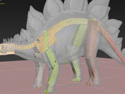 Stegosaurus astil 3D model
