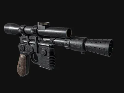 Star Wars  DL-44 Heavy Blaster Pistol Low-poly 3D model
