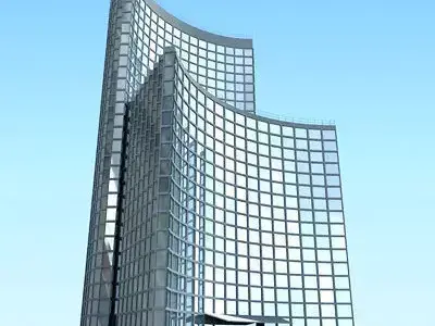 Detailed Glass office Building 86 3D model