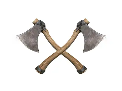 Axe - Wood Handle Low-poly 3D model