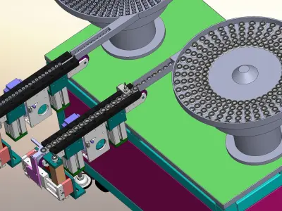Bearing and gear vibration plate equipment 3D model
