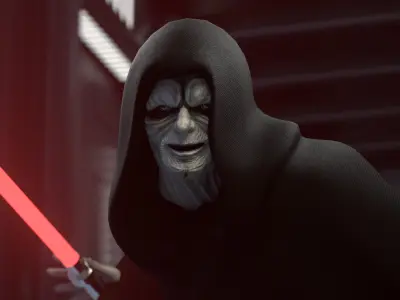 DARTH SIDIOUS Low-poly 3D model