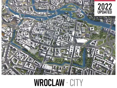 Wroclaw Low-poly 3D model